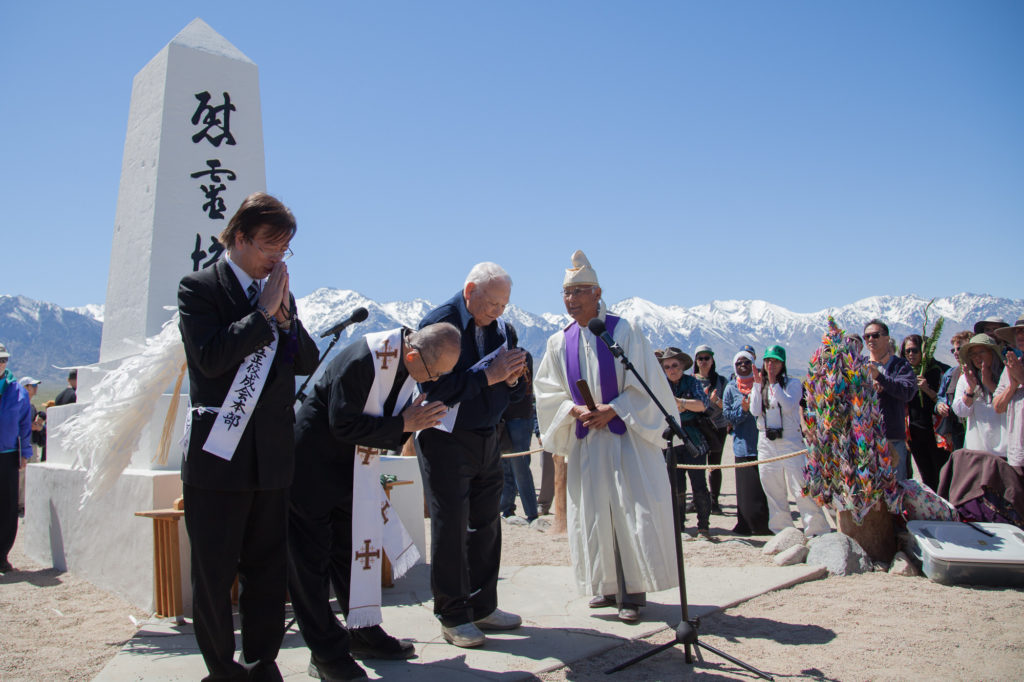 The interfaith service included Buddhist ministers from the Los Angeles Buddhist Temple Federation, Christian ministers and a Shinto minister. Photo by Joanne Kim