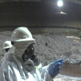 View inside the Reverb Furnace Feedstock Room during a site visit of the Exide Technologies' Vernon, Calif. facility by the Department of Toxic Substances Control