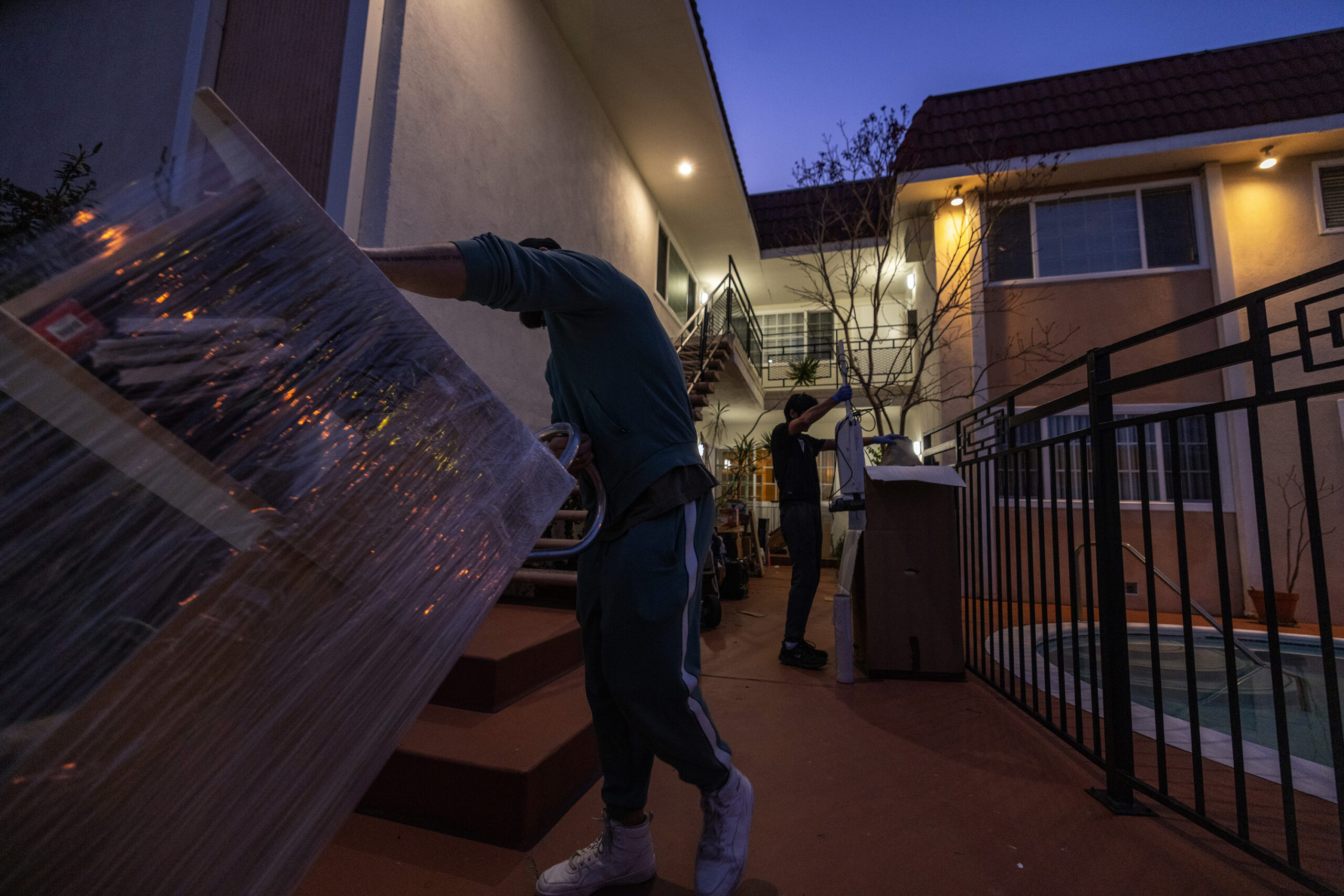 Movers worked into the night to move out Erickson’s belongings. She feared the Sheriff’s Department would arrive the next day to evict her. Erickson mistakenly thought the self-storage facility was open until 9 p.m.; it was not. She had to pay the movers to store her belongings overnight with money she said she needed for a hotel.